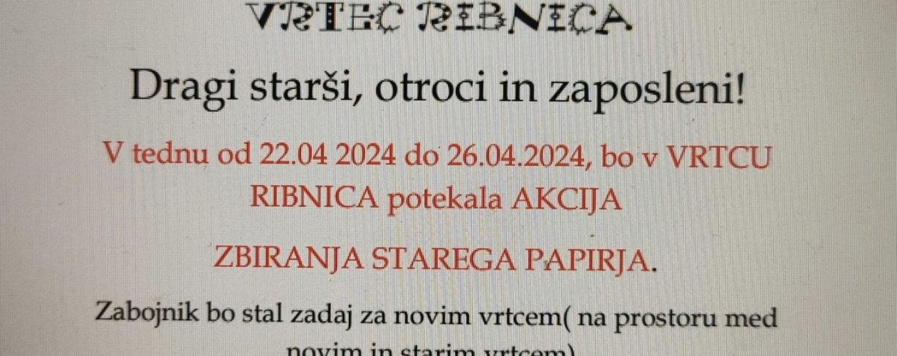 Zbiranje starega papirja