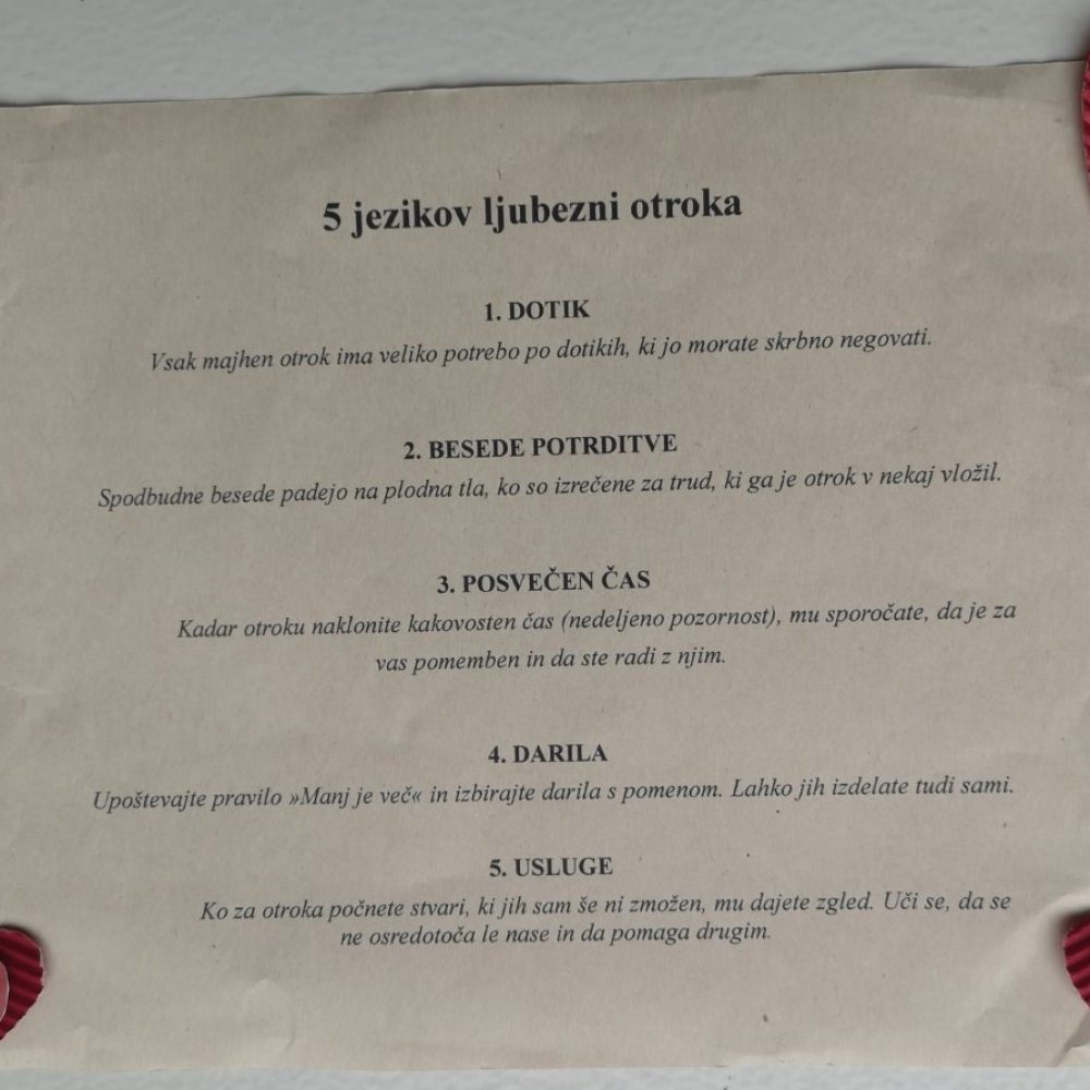 5 jezikov ljubezni otroka